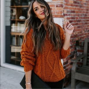 🎉HP🎉 VICI Holly & Ivy Cable Knit Sweater